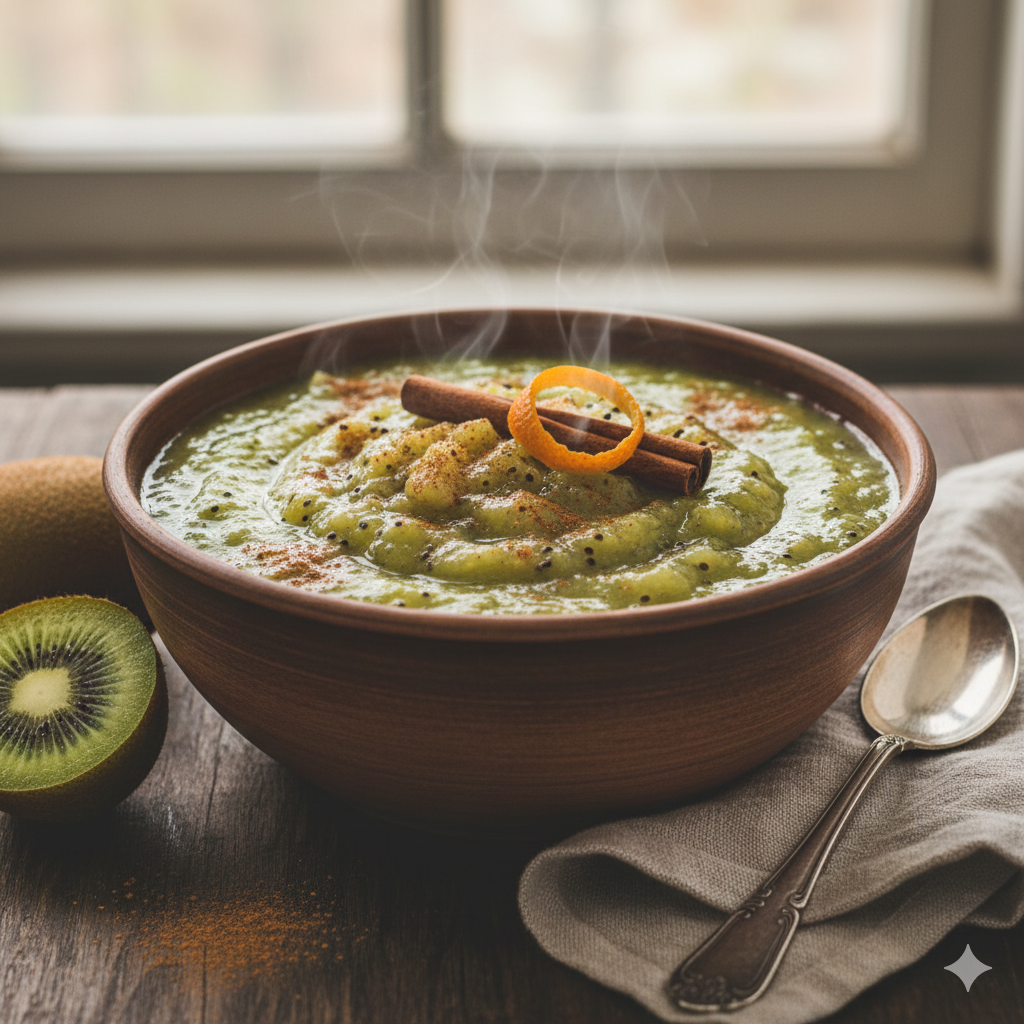 Compote pomme-kiwi à la cannelle (sans sucre ajouté)